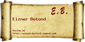Eizner Botond névjegykártya